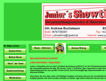 Tablet Screenshot of juniors-showtime.at